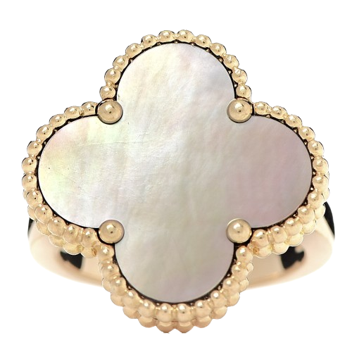 18K Yellow Gold Mother Of Pearl Magic Alhambra Ring